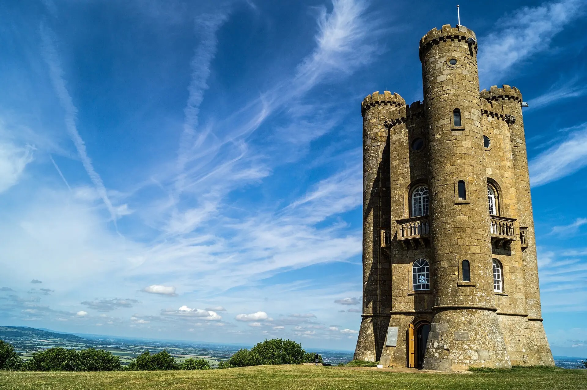 Broadway Tower on the Cotswold escarpment Broadway Tower on the Cotswold escarpment