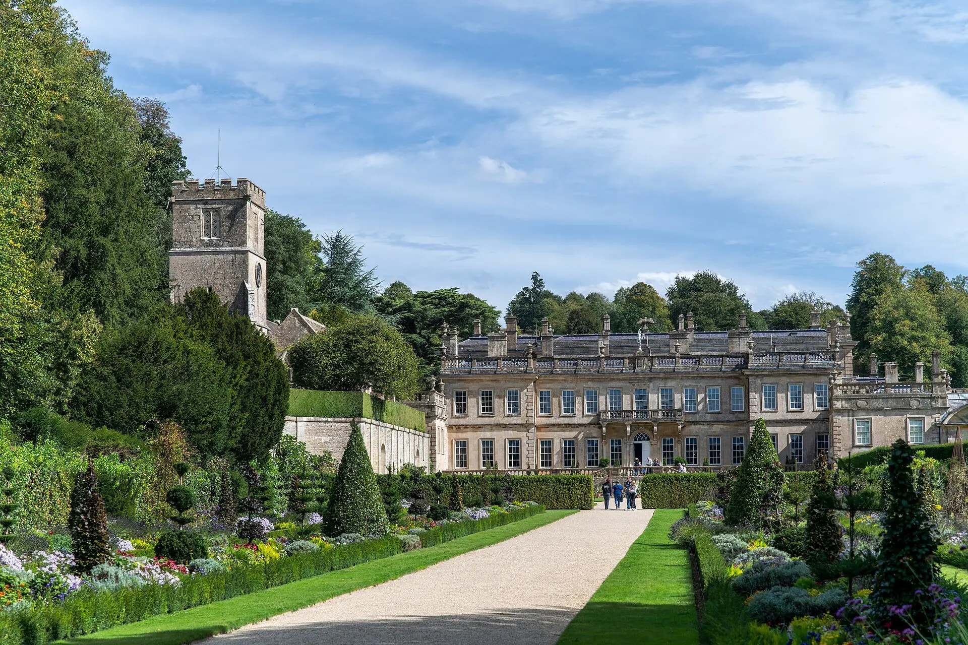 Dyrham House west front and formal gardens Dyrham House west front and formal gardens